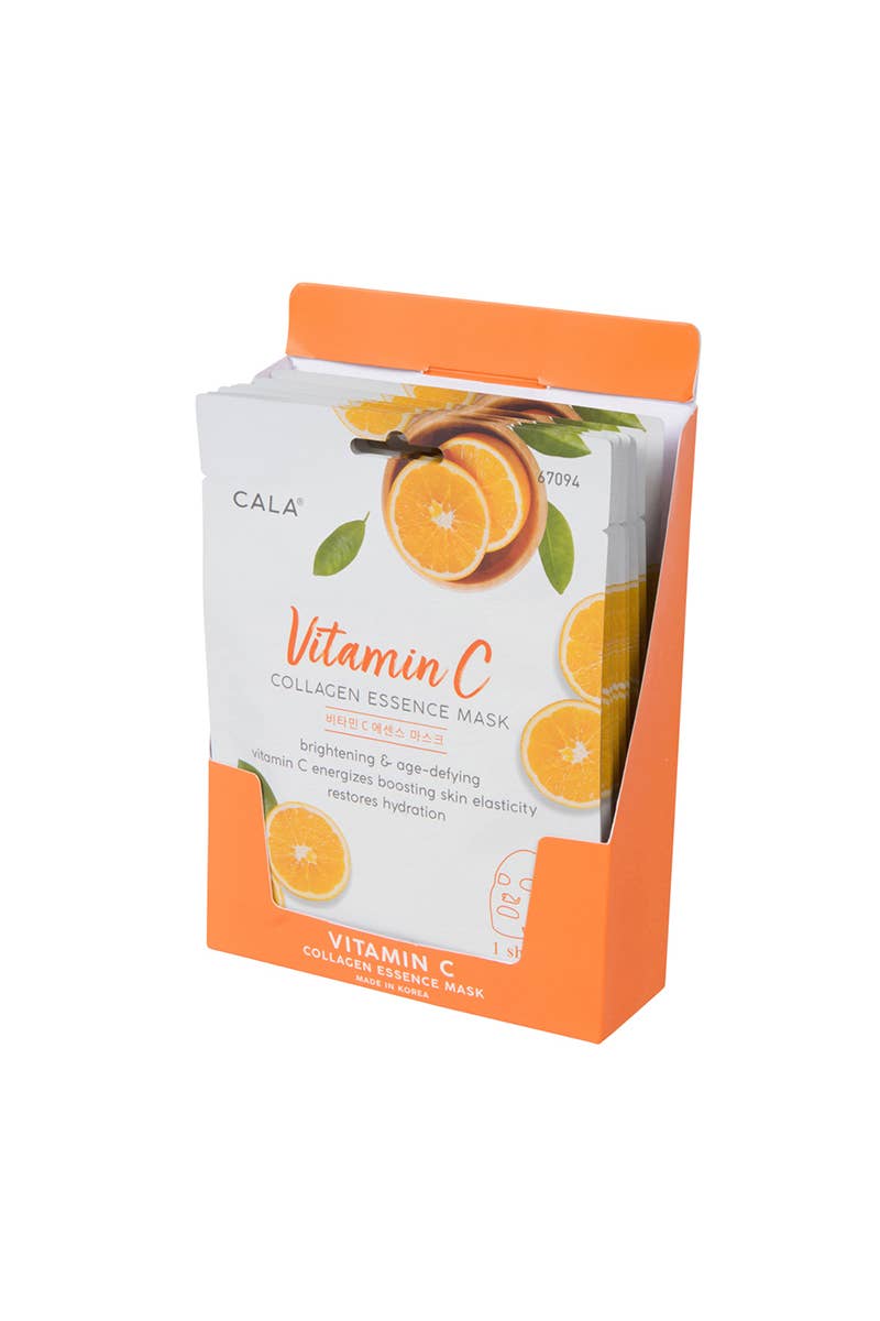 Ansiktsmask  Vitamin C -CALA Essence Facial Mask Sheet Vitamin C -Köp 2 fa 15% rabatt/Köp 3 fa 25% rabatt