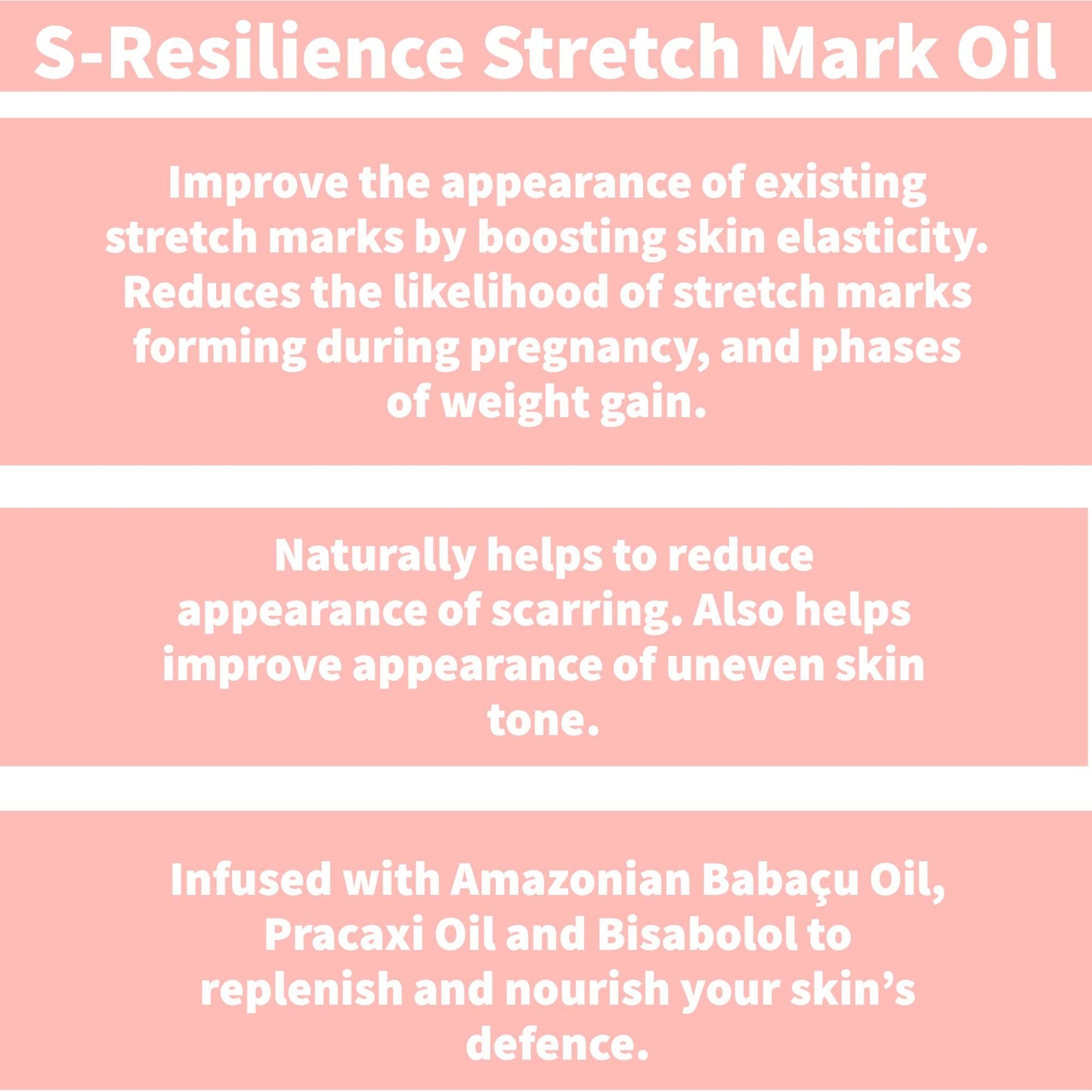 S-Resilience Stretch Marks Oil/S-motståndskraft Sträckmärken Olja