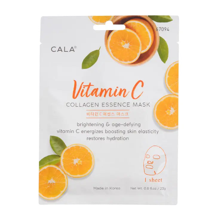 Ansiktsmask  Vitamin C -CALA Essence Facial Mask Sheet Vitamin C -Köp 2 fa 15% rabatt/Köp 3 fa 25% rabatt